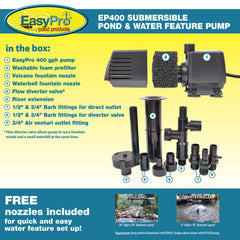 EasyPro Submersible Magnetic Drive Pump 400 GPH EP400
