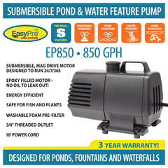 EasyPro Submersible Magnetic Drive Pump 850 GPH EP850