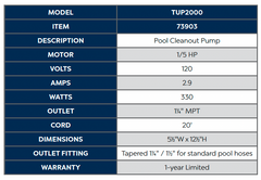 Atlantic Oase TUP-Series TUP2000 Pump 73903