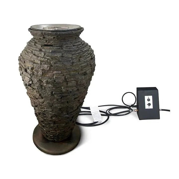 Aquascape Fire and Water Stacked Slate Urn – 55” H 140 CM 58114