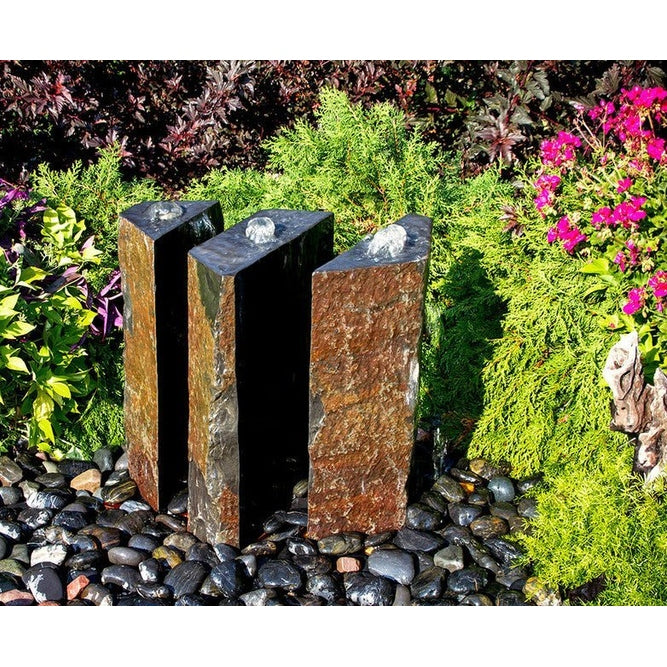 Blue Thumb Basalt Fountain Kit - Triple Split Polished 3 Piece ABBC915