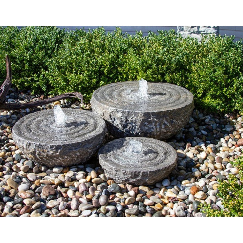Blue Thumb Natural Bowl with Swirl Fountains ABART5150T