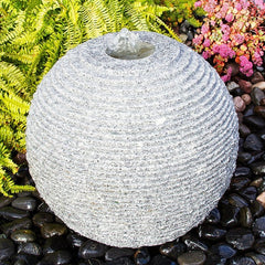 Blue Thumb Ribbed Sphere - Granite Fountain Kit ABGSR16K