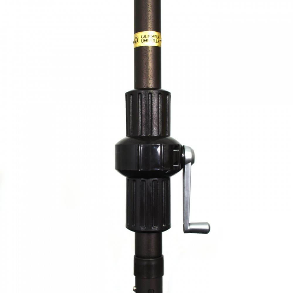 California Umbrella Golden State Series 11 ft Patio Umbrella: Collar Tilt, Crank Lift, and Aluminum Construction GSCU118
