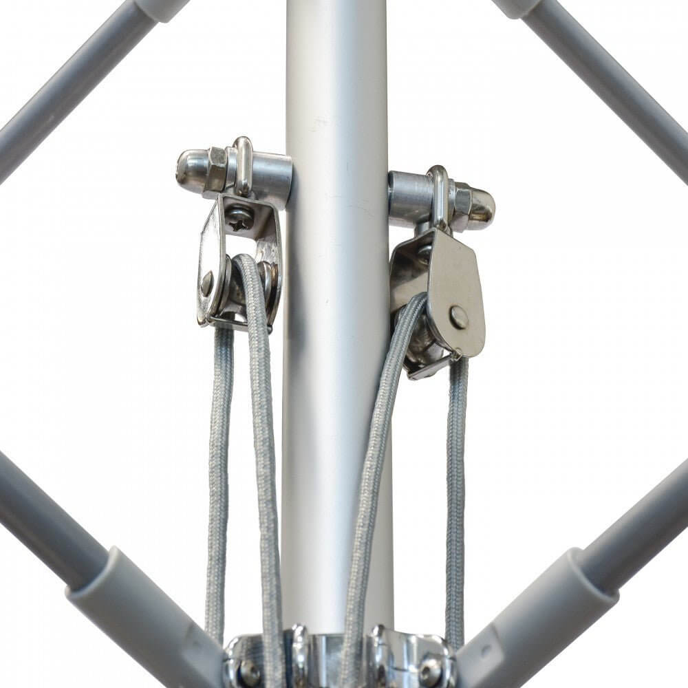 California Umbrella Newport Series 6 FT Square Commercial Patio Umbrella – Sturdy Aluminum Pole With Pulley Lift and Fiberglass Ribs AATF604AH