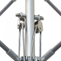 California Umbrella Newport Series 6 FT Square Commercial Patio Umbrella – Sturdy Aluminum Pole With Pulley Lift and Fiberglass Ribs AATF604AH