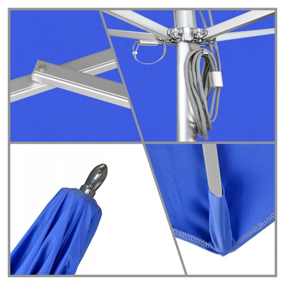 California Umbrella Rodeo Series 7.5 FT Square Commercial Patio Umbrella: Durable Aluminum Construction With Pulley Lift AAT75754A