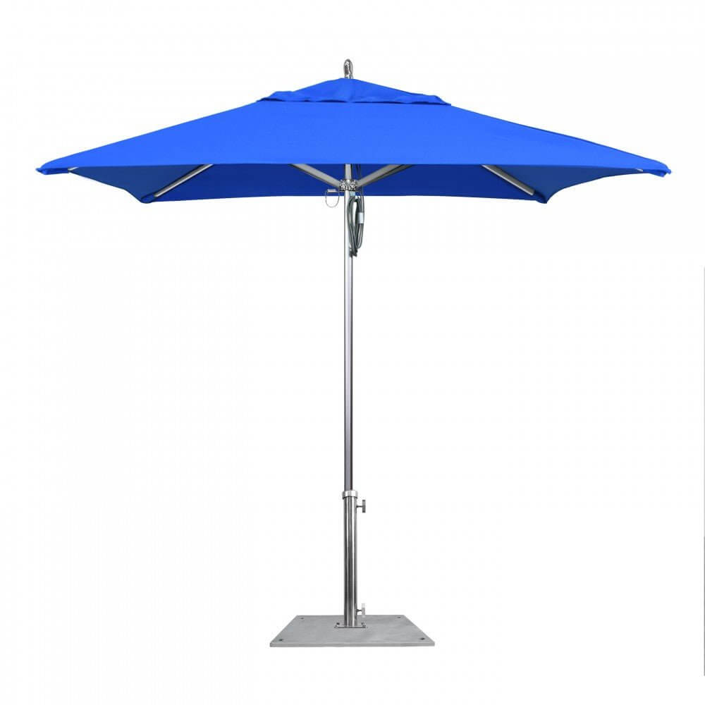 California Umbrella Rodeo Series 7.5 FT Square Commercial Patio Umbrella: Durable Aluminum Construction With Pulley Lift AAT75754A