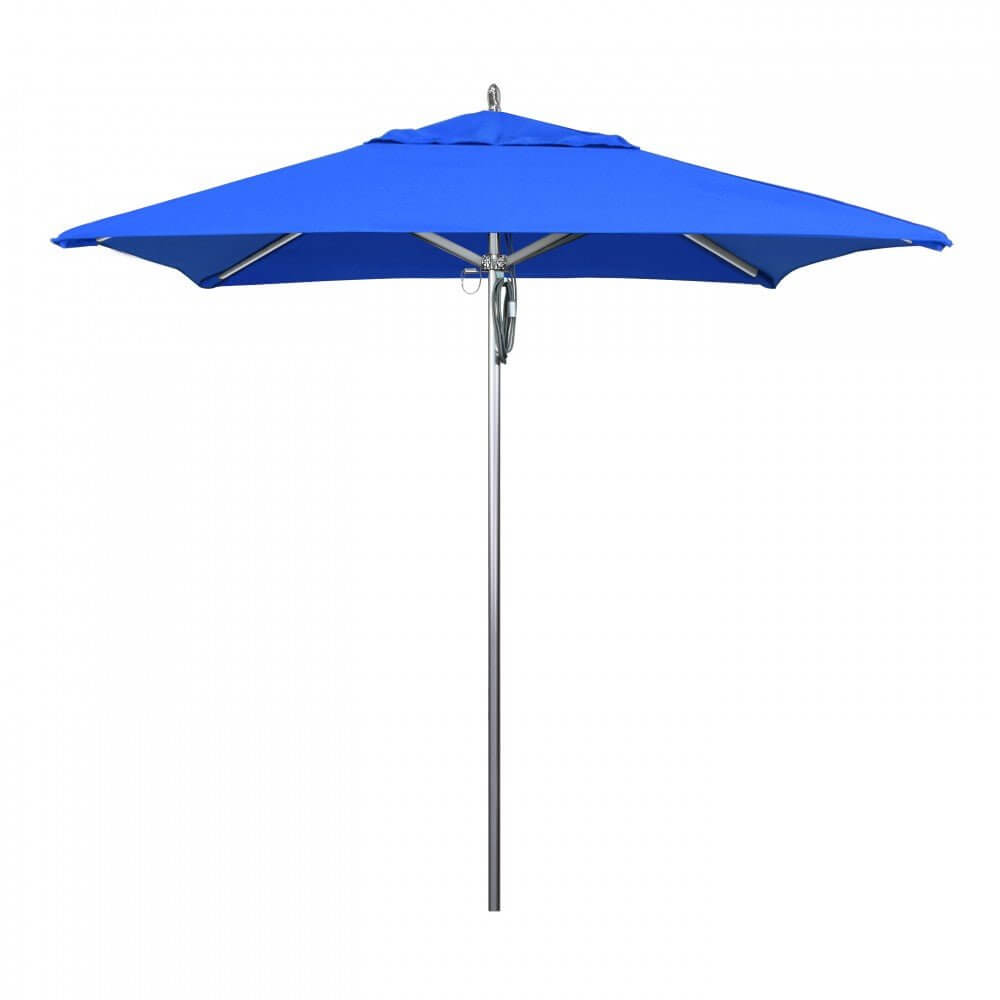 California Umbrella Rodeo Series 7.5 FT Square Commercial Patio Umbrella: Durable Aluminum Construction With Pulley Lift AAT75754A