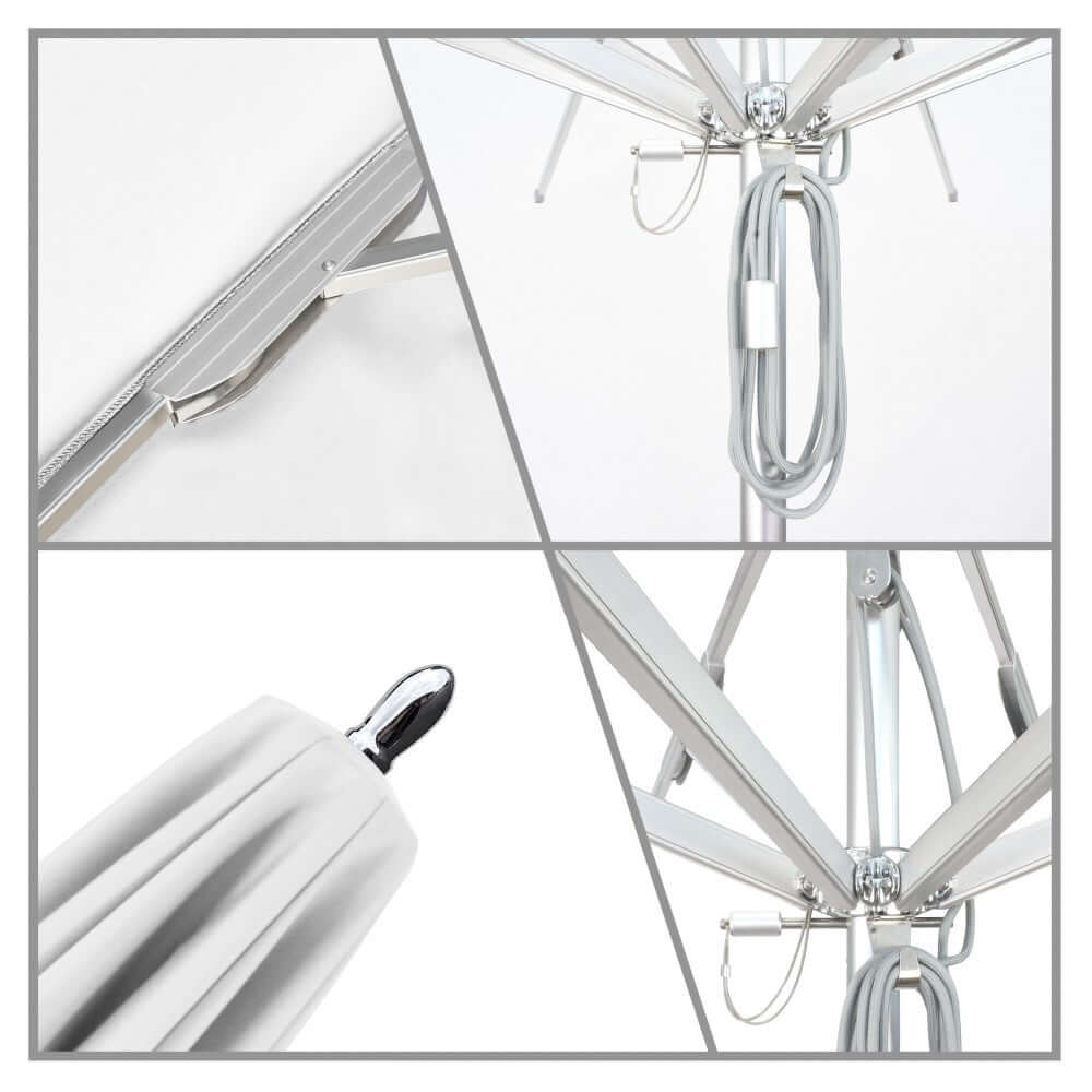 California Umbrella Rodeo Series 9 FT Round Commercial Patio Umbrella – Sturdy Aluminum Pole With Pulley Lift AAT908A