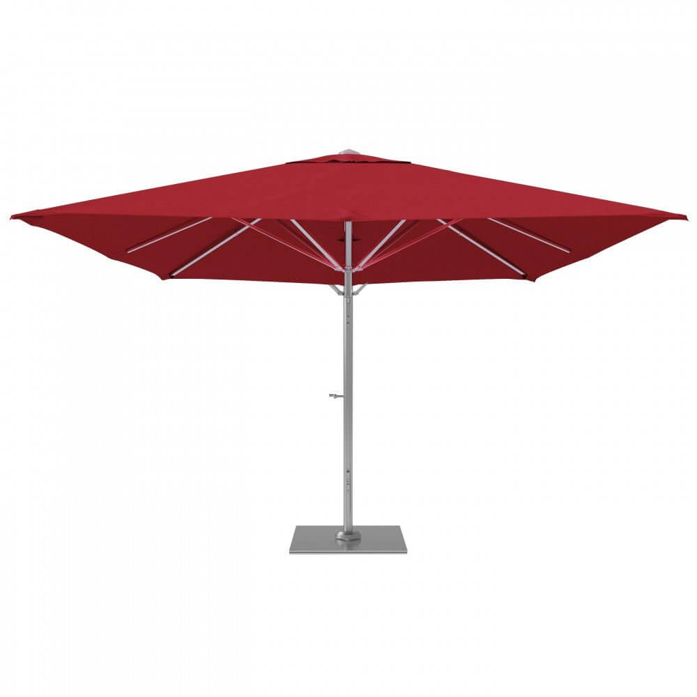 California Umbrella Solana Series 10 FT Square Commercial Cantilever Aluminum Patio Umbrella with Crank Lift SOLA338