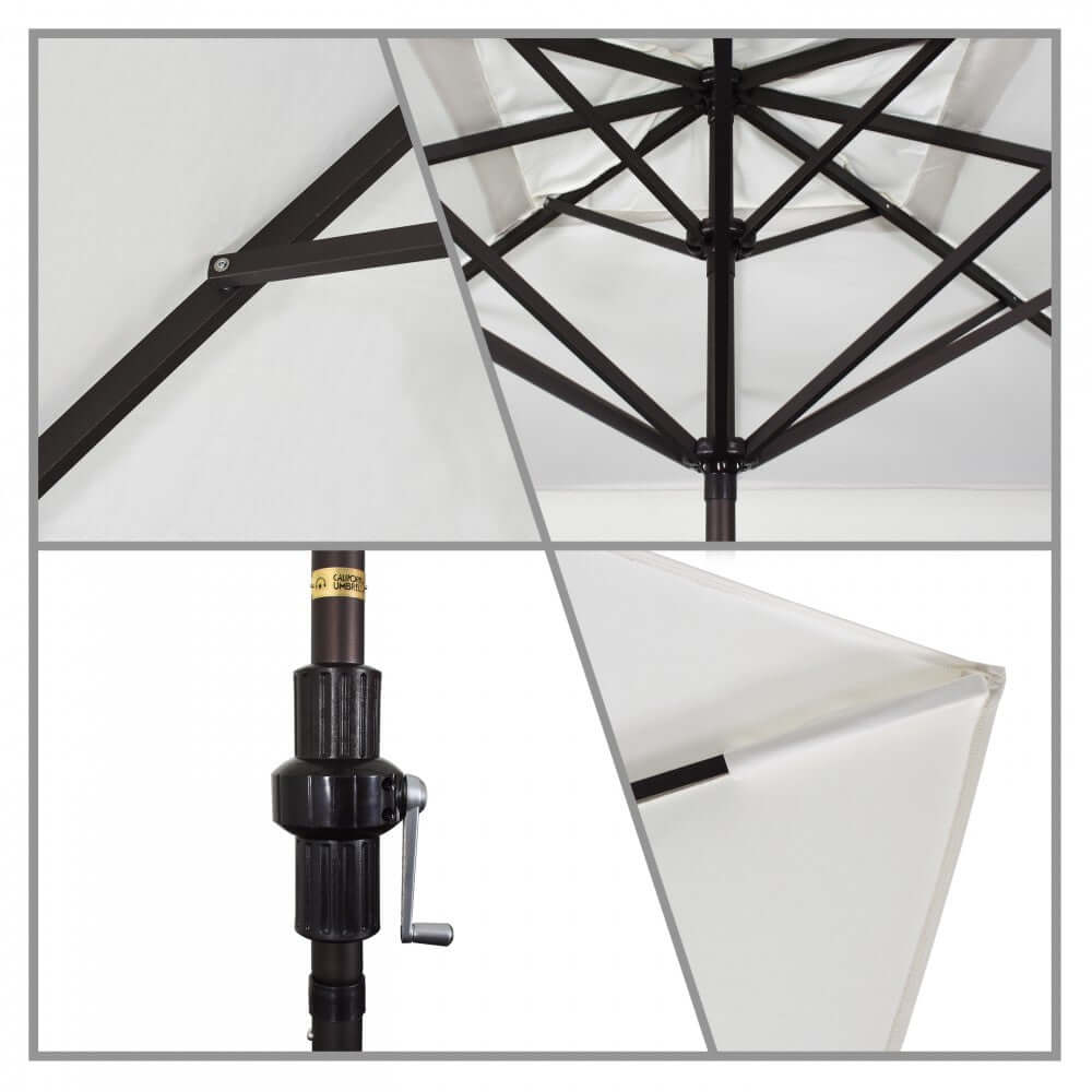 California Umbrella Tahoe Series Large 11 ft Rectangle Patio Umbrella - Residential Grade with Crank Lift GS1188