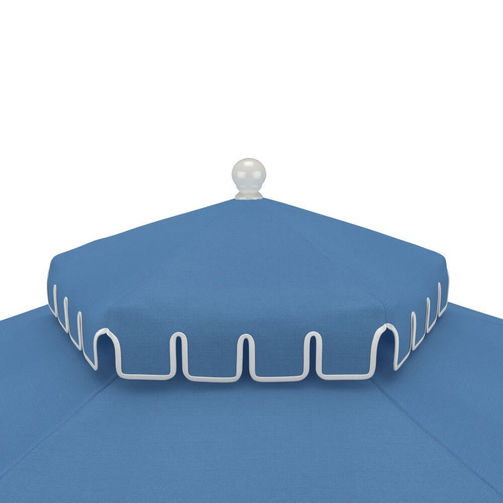 California Umbrella Terrace Series 9 FT Double Tier Residential Patio Umbrella with Crank Lift – Montecito Canyon Key Cut Dream House Edition LUNA906B174DT-MCK-DREAMHOUSE