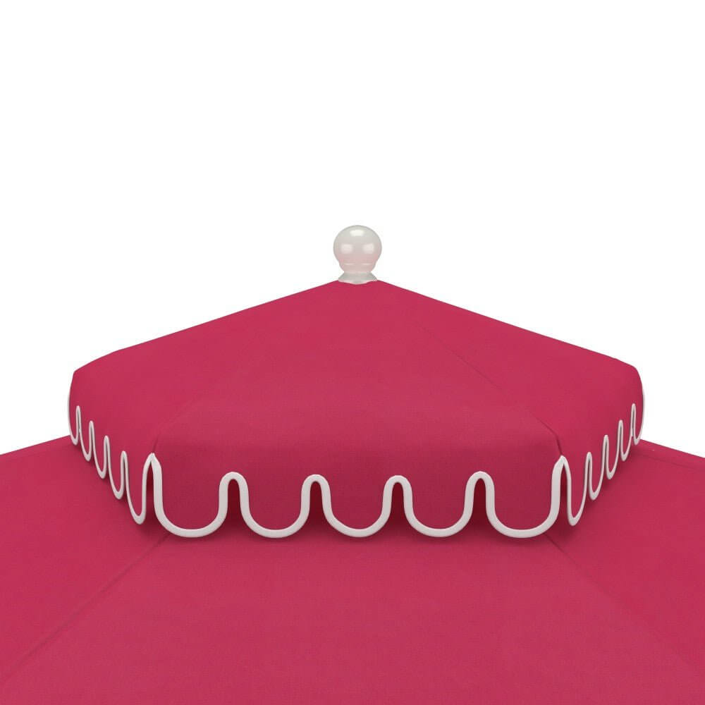 California Umbrella Terrace Series 9 FT Limited Edition Malibu Point Scallop Cut Dream House Edition Patio Umbrella LUNA906B174DT-5426-MPS-BND503016