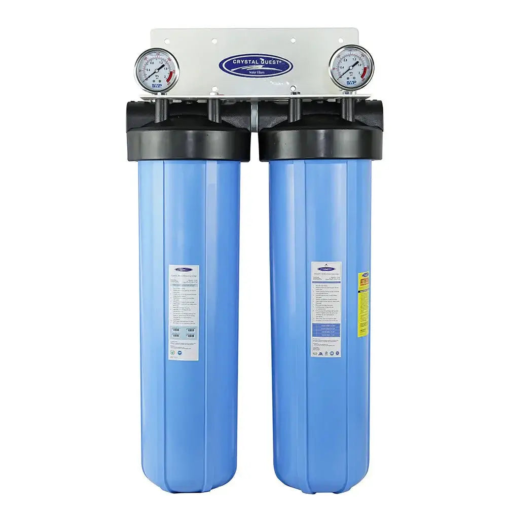 Crystal Quest Big Blue Whole House Water Filter, Alkalizing 4-6 GPM | 1-2 people CQE-WH-20006A