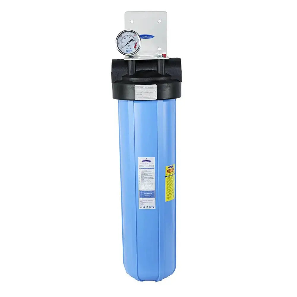 Crystal Quest Big Blue Whole House Water Filter, Alkalizing 4-6 GPM | 1-2 people CQE-WH-20006A