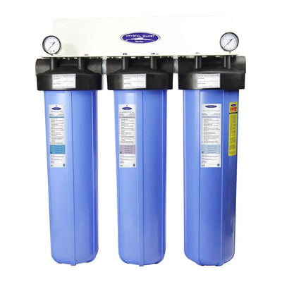 Crystal Quest Big Blue Whole House Water Filter, Alkalizing 4-6 GPM | 1-2 people CQE-WH-20006A