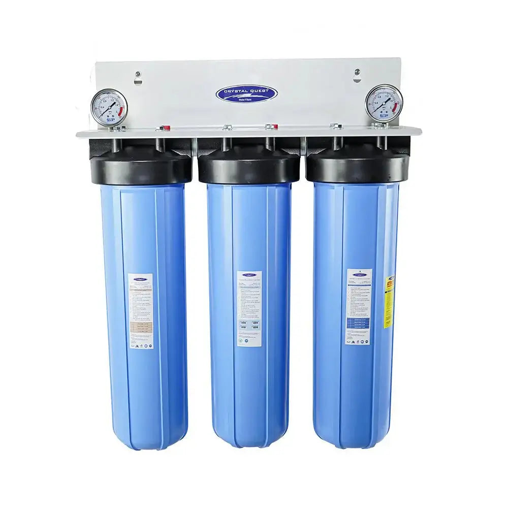 Crystal Quest Big Blue Whole House Water Filter, Alkalizing 4-6 GPM | 1-2 people CQE-WH-20006A