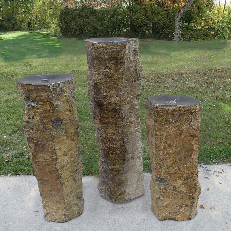 EasyPro Three Piece Large Polished Top Basalt Fountains - 32