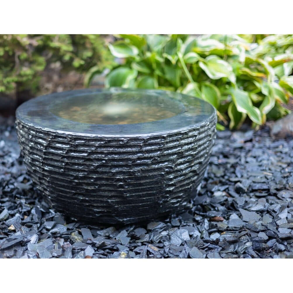 EasyPro Tranquil Décor - Infinity Bowl Fountain Basalt Kit - 24" Diameter HBO24K