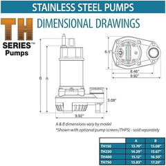 EasyPro 5100 GPH Stainless Steel TH Pump TH400