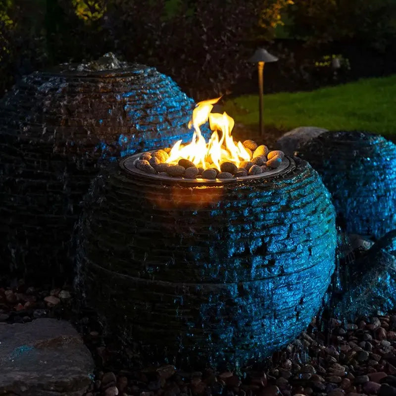 Aquascape Fire and Water Stacked Slate Sphere Medium 58093