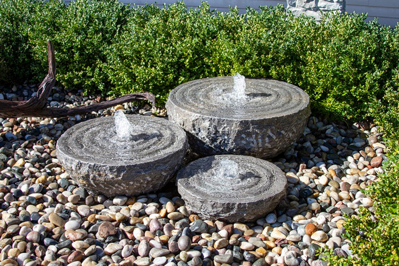 Blue Thumb Natural Bowl with Swirl Fountains ABART5150T