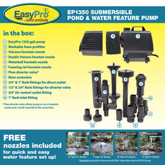 EasyPro Submersible Magnetic Drive Pump 1350 GPH EP1350
