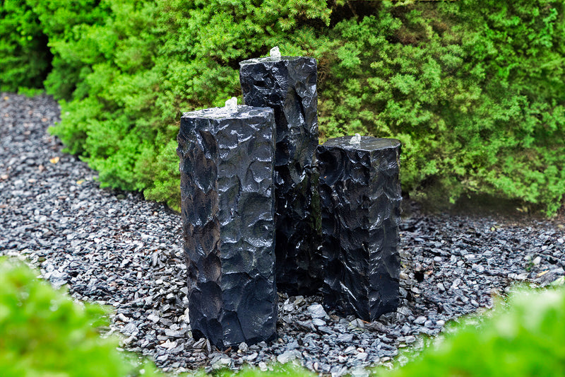 EasyPro Tranquil Décor - Textured Midnight Basalt Fountain Trio  - 20