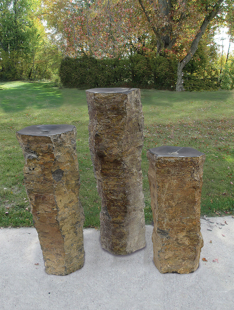 EasyPro Three Piece Large Polished Top Basalt Fountains - 32