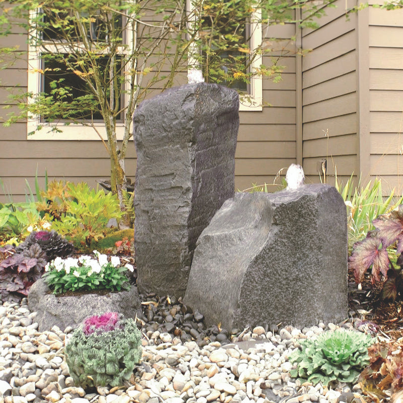 Blue Thumb Cascade Double Fountain with Accent Planter LA6100R