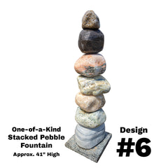 Blue Thumb Stacked Pebble Fountain ABSPF40