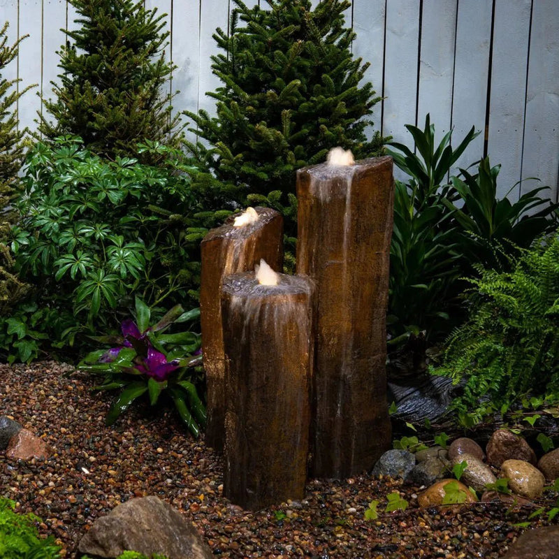 Aquascape Faux Basalt Column Set of 3 Fountain Kit 24″, 30″, 36″ H 61 ,76 ,91 cm 78366