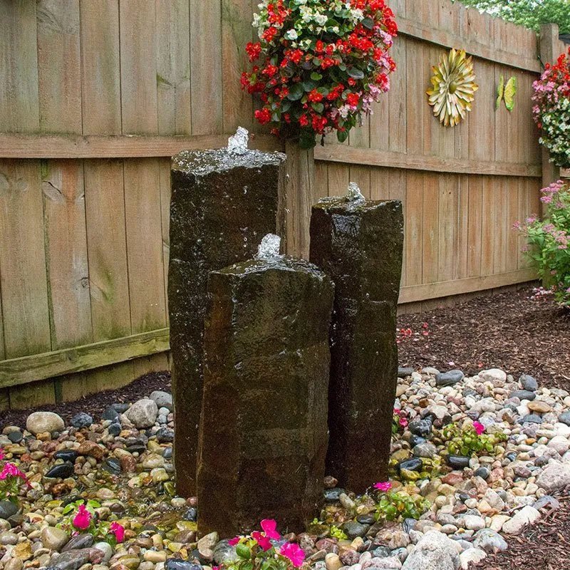 Aquascape Natural Mongolian Basalt Columns Set Of 3 58062 MONGOLIAN BASALT COLUMNS