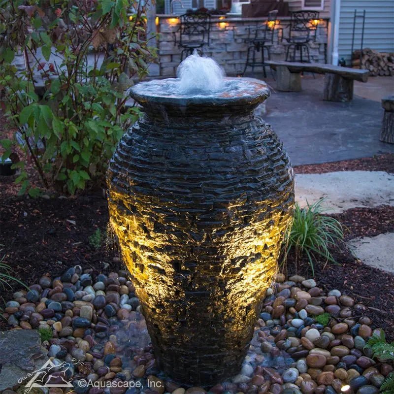 Aquascape Stacked Slate Urn Fountain Kit 45″ H (114 cm) 58090 Kits - Fountains