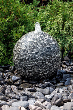 Blue Thumb Speckled Granite Sphere Fountain ABART4616