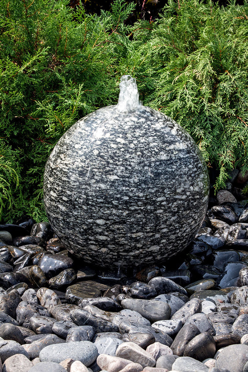 Blue Thumb Speckled Granite Sphere Fountain ABART4616