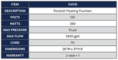 Atlantic Oase Floating Fountain 45393 Floating Fountains