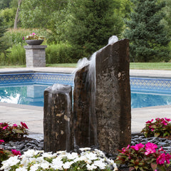 Blue Thumb Triple Rustic Basalt Fountain Kit ABBC100