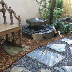 Blue Thumb Basalt Bird Bath Fountain Kit ABBBF12