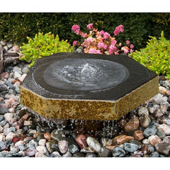 Blue Thumb Basalt Bird Bath Fountain Kit ABBBF12