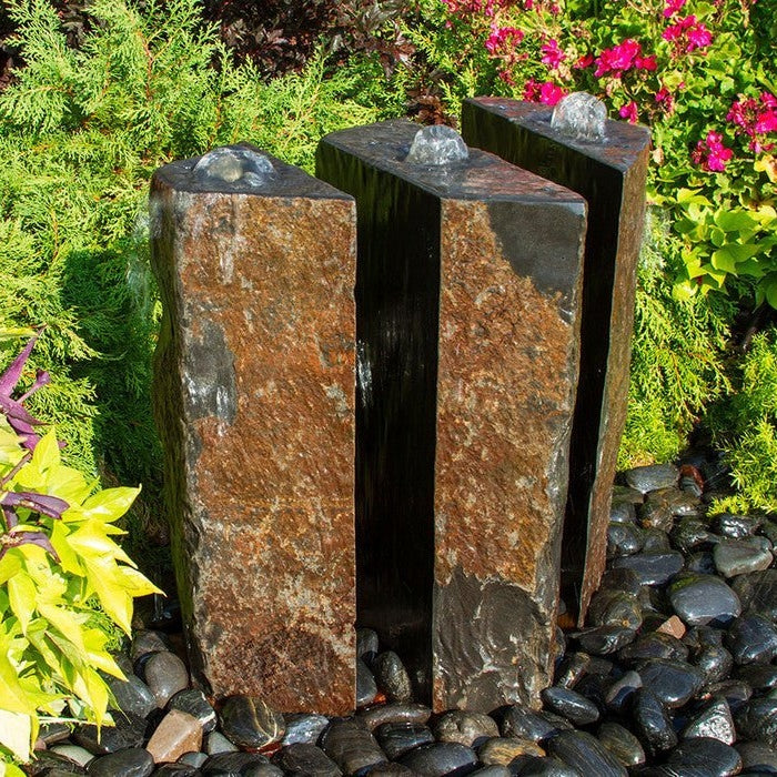 Blue Thumb Basalt Fountain Kit - Triple Split Polished 3 Piece ABBC915