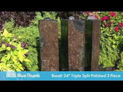 Blue Thumb Basalt Fountain Kit - Triple Split Polished 3 Piece ABBC915 Basalt Fountain Kit