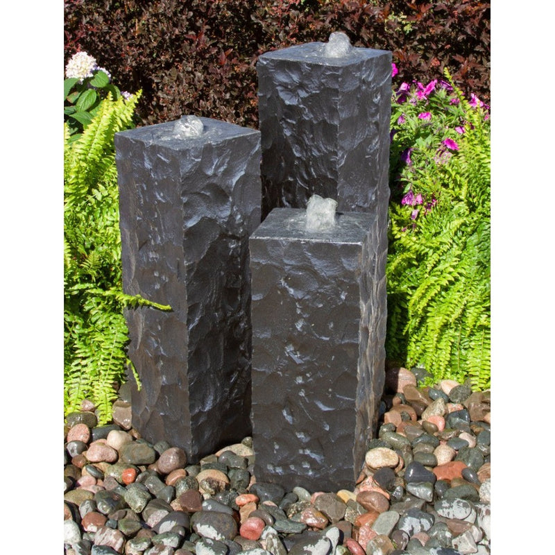 Blue Thumb Chiseled Black Basalt Fountain Kit ABBC800