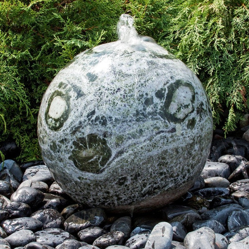 Blue Thumb Green Marble Sphere Fountain ABART4116
