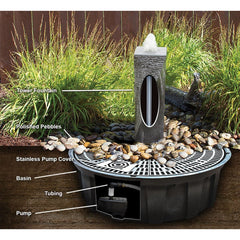 Blue Thumb Octagon Basalt Tower Fountain ABHF80