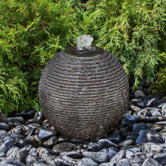 Blue Thumb Ribbed Black Sphere Fountain Kit ABGSR16BK