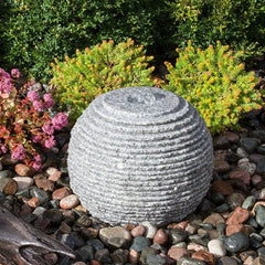 Blue Thumb Ribbed Sphere - Granite Fountain Kit ABGSR16K