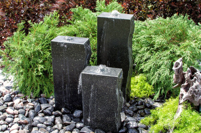 Blue Thumb Rough Black Granite Fountain ABART500 Rough Black Granite Fountain