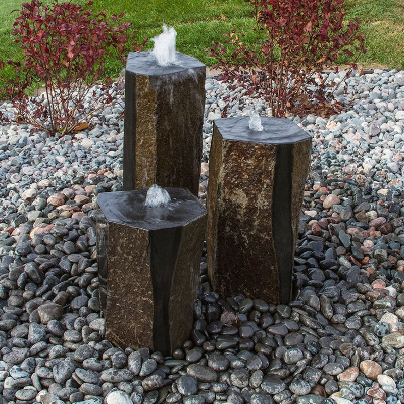 Blue Thumb Semi-Polished Basalt Fountain Kit ABBC300